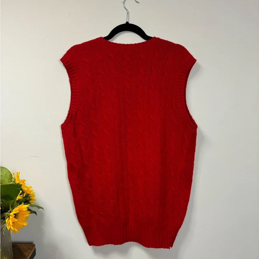 Vintage Polo Ralph Lauren Red Wool Vest sz L